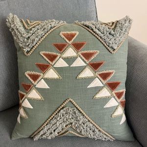 Eclectic Decorative Light Green Pillow